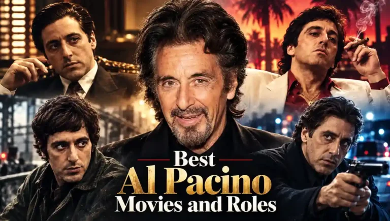 Al Pacino with iconic movie roles from his film career